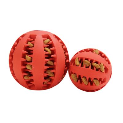 China Hot Sale Watermelon Rubber Type Pet Molar Ball Dog Rubber Cleaning Toy for sale