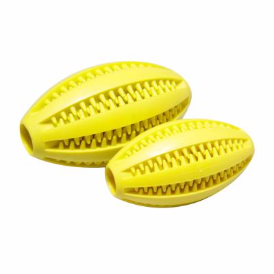 China Hot Selling Rubber Molar Toy Clean And Healthy Rubber Rugby Pet Molar Toy for sale