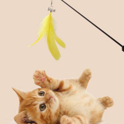 China EVA High Quality Pet Toy Cat Stick Colorful Retractable Funny Cat Toy Pet Cat Products Funny Hand Held for sale