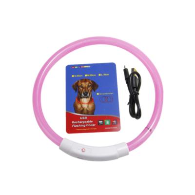 China Plastic+Hot Selling Led Filling Small And Medium Dogs And Pu Pet Luminous Collar USB Luminous Collar Cats for sale