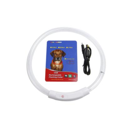 China Plastic+Hot Selling Led Filling Small And Medium Dogs And Pu Pet Luminous Collar USB Luminous Collar Cats for sale