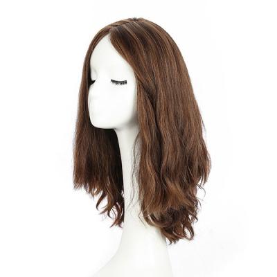 China Premium Brown Body Wave Blonde Accented Virgin European Hair Jewish Kosher Wigs For Women for sale