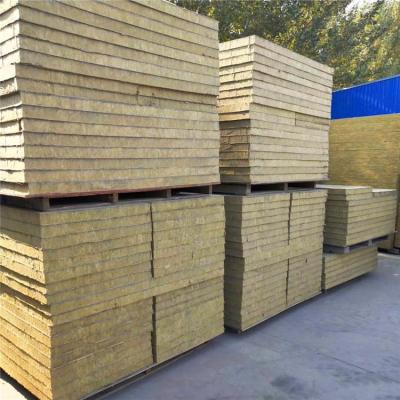 China Waterproof Heat Insulation Fire Retardant Wall Panel Rock Wool Sandwich Panel for sale