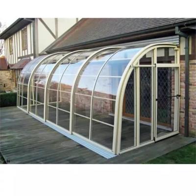 China Gray Color Solarium Fiber Glass Modern Solarium Low Price Remote Control Winter Garden for sale