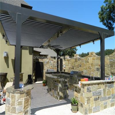 China DIY Modern Design DIY Louvre Roof Canopy Waterproof Gazebo Outdoor Aluminum Easily Assembled Tent Pergola for sale