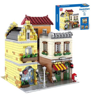 China Children Toy Gift Coffee House Educational Model MOC Legoed Streetview Assembly Bricks ROI 16008 Building Toy Wholesale MOLD Building Blocks for sale