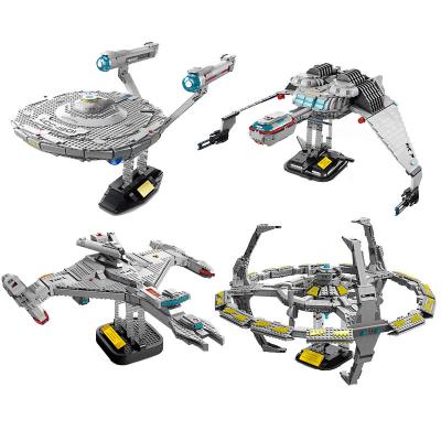 China Building Toy Wholesale Model DIY Building Blocks Bricks Education Toys Children Gifts Set MOC Star Ship Enterprise Spaceship Legoed Star Warss for sale