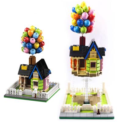 China Build Toy Moc Flying Balloon House Up 7025 DIY Building Hanging Home Brick Blocks City Street View Assemble Creative Party Gift for sale