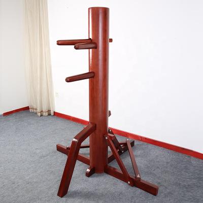 China Elm Wood Standard Design 4 Colors Free Standing Options Wing Chun Wood Dummy for sale