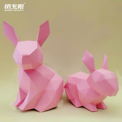 China Custom China Halloween Rabbit Decor Ornament 3D Paper Rabbit Decoration for sale