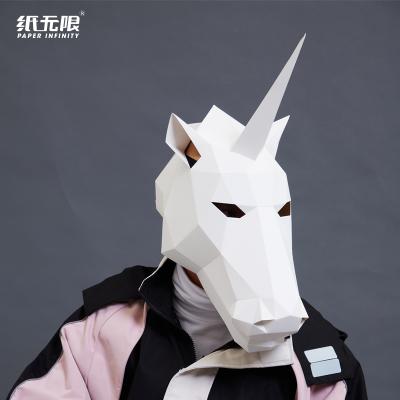 China cos model cos pattern horse unicorn infinity douyin funny props creative animal diy party paper material eco-friendly party props for sale