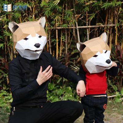 China Competitive price handmade Akita dog head 3d mask paper mask to make your own mask kit for sale