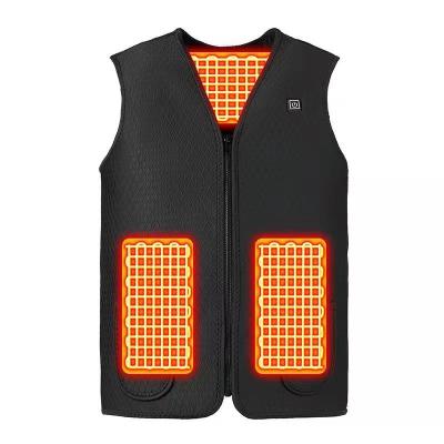 China 100% Polyester Windproof Battery Operated Winter Vest Electronic Sleeveless Padded Heated Vest For Men for sale