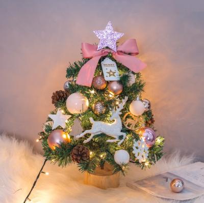 China PVC Christmas Tree 45cm Office Tree Door Shop Home Decorations Decorated With Lights Small Christmas Tree for sale