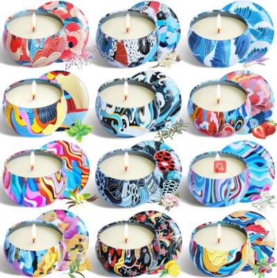 China Birthdays Aromatherapy Candles 12 Sets Xiangyun Series Smokeless Soy Wax Creative Scented Candles for sale