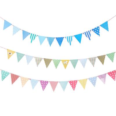 China Festive Dress Up Bunting Supplies Birthday Pennant Decoration Props Pull Flower Pull Flag Banner 2.5m for sale