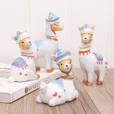 China China travel alpaca decoration resin crafts creative desktop living room table decoration crafts for sale