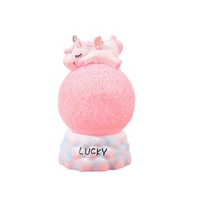 China China Creative Unicorn Ball Lamp Resin Home Furnishing for sale