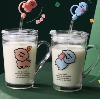 China China Mouth Cup Straw Glass With Cereal Cup Milk Tea Cup Beautiful for sale