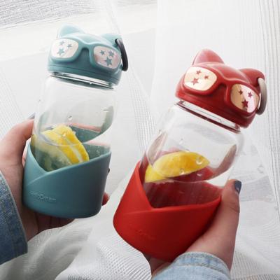 China Viable Korean cat water cup glass creative portable students have a beautiful cup for sale