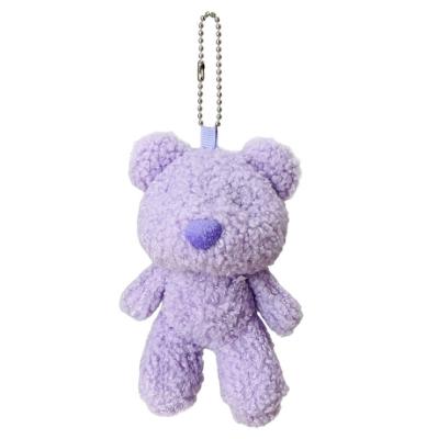 China Arts and Crafts Creative Cartoon Plush Doll Bear Car Cute Hairy Key Chain Pendant Key Chain for sale