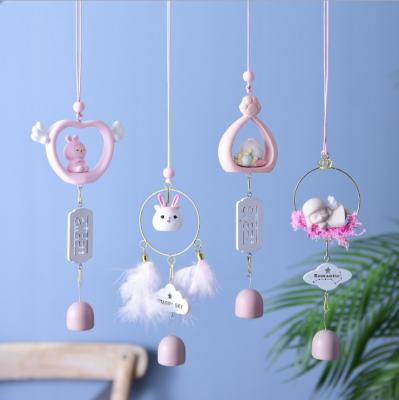 China China simple creative cartoon cute cat wind chimes beautiful resin handicraft bell hanging wind chimes for sale