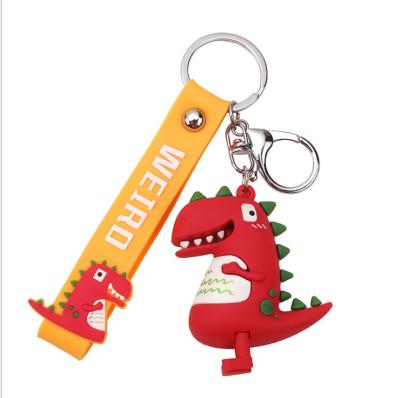 China Creative Rainbow Dinosaur Cubs' Cute Bag Key Chain Arts And Crafts Lovers Key Chain for sale