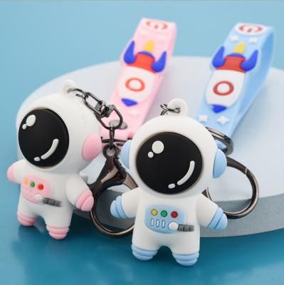 China Arts and Crafts Astronaut Creative Car Couples Bag Cartoon Key Chain Cute Soft Cute Pendant Glue for sale