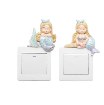 China WALL STICKER Cartoon Switch Paste Home Wall Switch Panel Resin Wall Decoration Paste Border Paste for sale