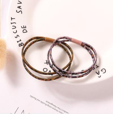 China Simple and beautiful European and American two-in-one flat leopard pattern small belt hair ring for sale