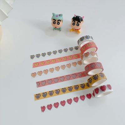 China 1.5cmX5m New Waterproof Korean Tulip Tape Hand Account Stickers And Love Paper Tape And Paper Tape Material for sale