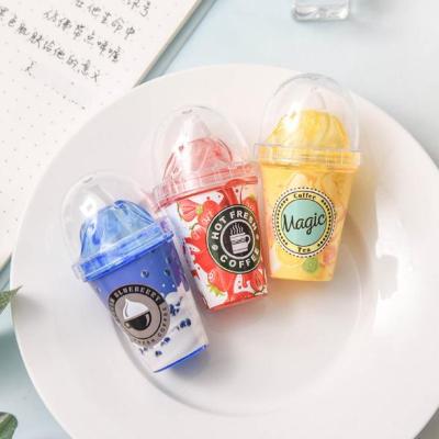 China Creative cute milky correction tape tea shape correction tape student correction tape office school correction tape for sale