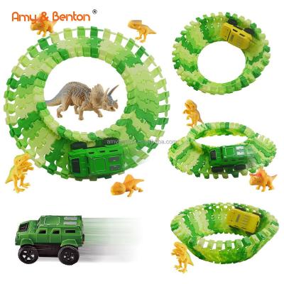 China Track Car Games Dinosaur World DIY Road Test Dinosaur Track Toy Railway Sets For Boy Girls Best Gift for sale