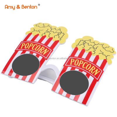 China New sticky hot sale novelty item party supplies birthday party kids gifts popcorn shape kids costume glasses for kids for sale