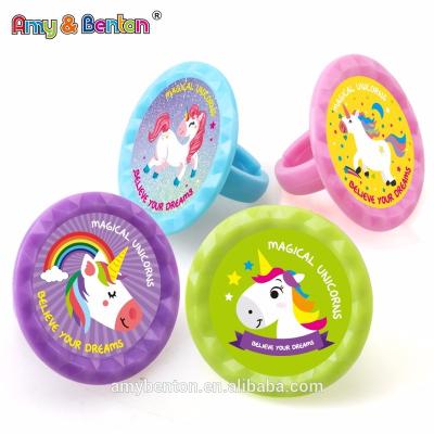 China Magic Unicorn Birthday Party Toy Kids Birthday Party Supplier Plastic Ring Unicorn Toys For Girls for sale