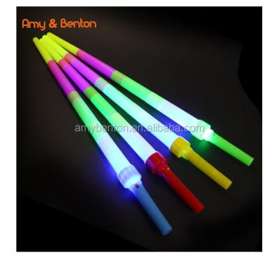 China For Kids Extendable LED Glow Sword Toy Flashing Stick Concert Party Props Colorful Glowing Light Gift for Kids for sale