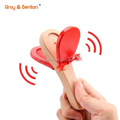 China Wooden Clapper Kids Hand Musical Toys Noise Maker Musical Instruments Wooden Hand Clapper for Wholesale for sale