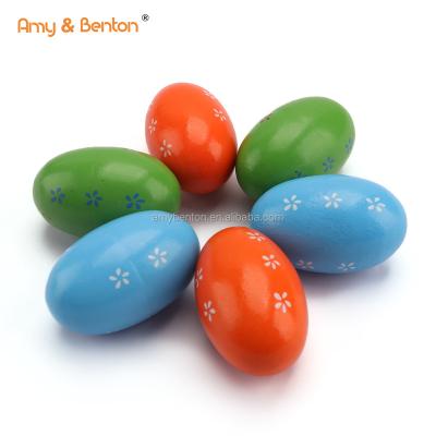 China Musical Egg Shape Wooden Percussion Egg Maracas Egg Shakers for Gifts, Classroom Prize Supplies, Musical Instrument for sale