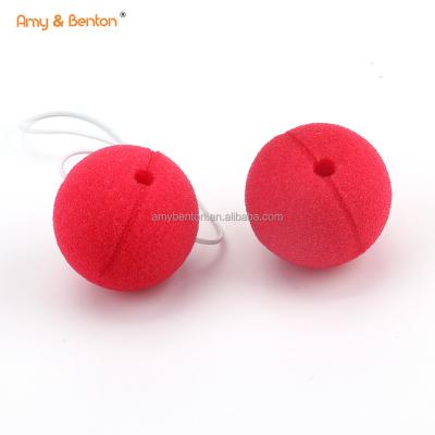 China Clown Nose With Soft Red Clown Noses Cosplay Rope Sponge Nose For Halloween Christmas Costume Comic Party for sale