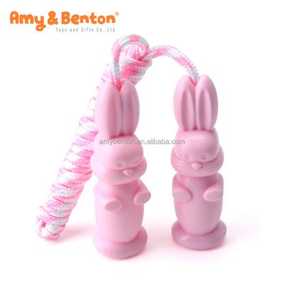 China Funny Toy Easter Day Party Supply Cartoon Rabbit Rope Jumping Easter Bunny Toy For Sale for sale