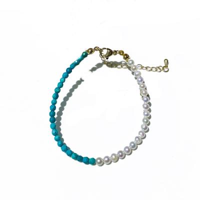 China Zooying BOHEMIA Faced Turquoise Stone Water Small Cool Bead Beads Women's Bracelet for sale