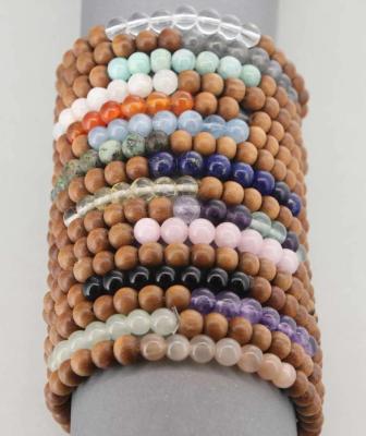 China Elastic Sandalwood Mala Beads BOHEMIA Zooying 2022 Fashion Popular Gemstone Bracelet for sale