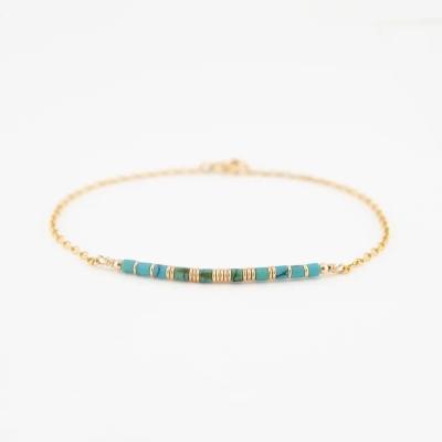 China Zooying FASHIONABLE Delicate Gold Turquoise Bangle Tasty Jewelry For Women December Birthstone Jewelry for sale