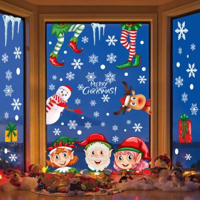 China Home Decoration Christmas Window Clings White Snowflake Window Decals Christmas Window Stickers Holiday Decorations Stickers for sale