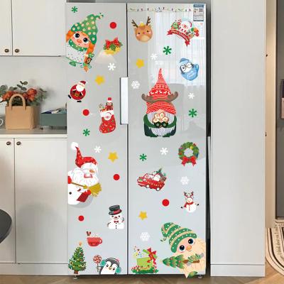 China Home Decoration Sale Christmas Window Clings Gnome Window Decals Christmas Window Stickers Holiday Decorations for sale