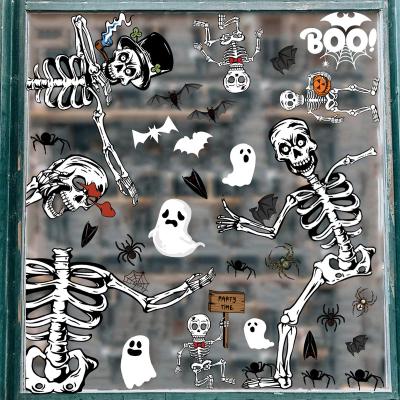 China Home Horrible Static Bloody Static Stickers Halloween Decoration Ghost Monster Shade Window Decorative Stickers for sale