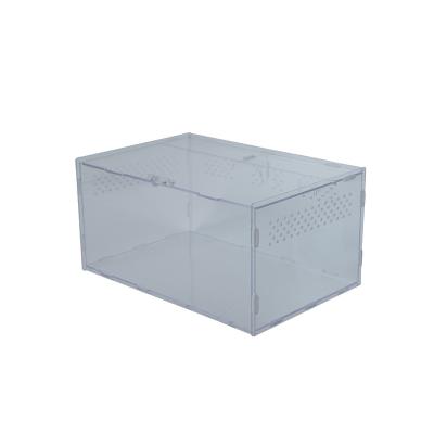 China Hot Selling Breathable Safe And Beautiful Crawler Reptile Pet Fence Breeding Box Mini Greenhouse Climbing Cage For Hermit Crab Scorpion Beetle for sale