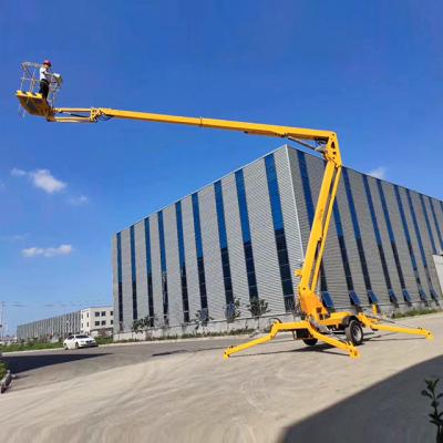 China Hotels Work Self Propelled Curved Telescopic Hydraulic Mobile Platform Arm Boom Lift for sale