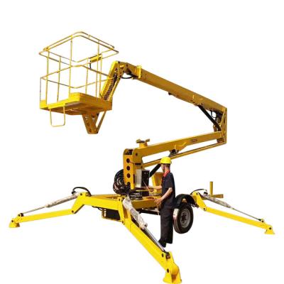 China Self Propelled Operating Boom Hotels Hydraulic Mobile Arm Hoist Rotary Elevator for sale