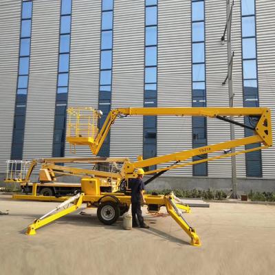 China Self-Propelled Hydraulic Movable Arm Crane Hydraulic Mobile Lift Lift Platform Self-propelled Operation Lift Platform Elevation Work for sale